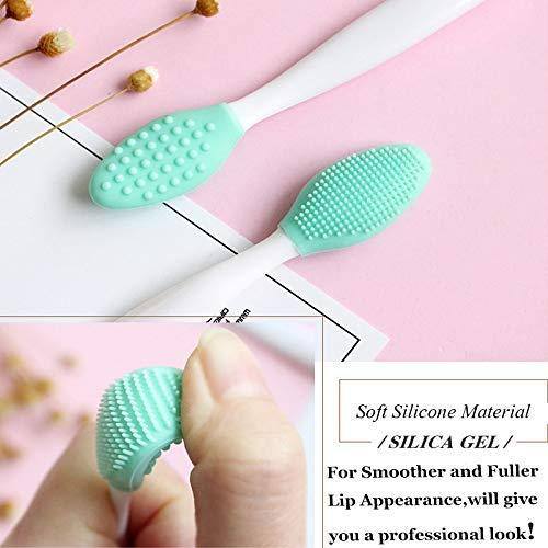 Lip Scrub Brush,2 in 1 Double-Sided Silicone Exfoliating Lip Brush Tool for Smoother and Fuller Lip Appearance (4PCS) | Habbie Beauty - Habbie Enterprise