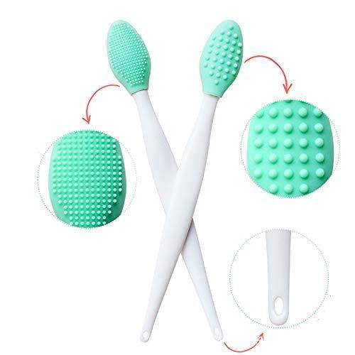 Lip Scrub Brush,2 in 1 Double-Sided Silicone Exfoliating Lip Brush Tool for Smoother and Fuller Lip Appearance (4PCS) | Habbie Beauty - Habbie Enterprise