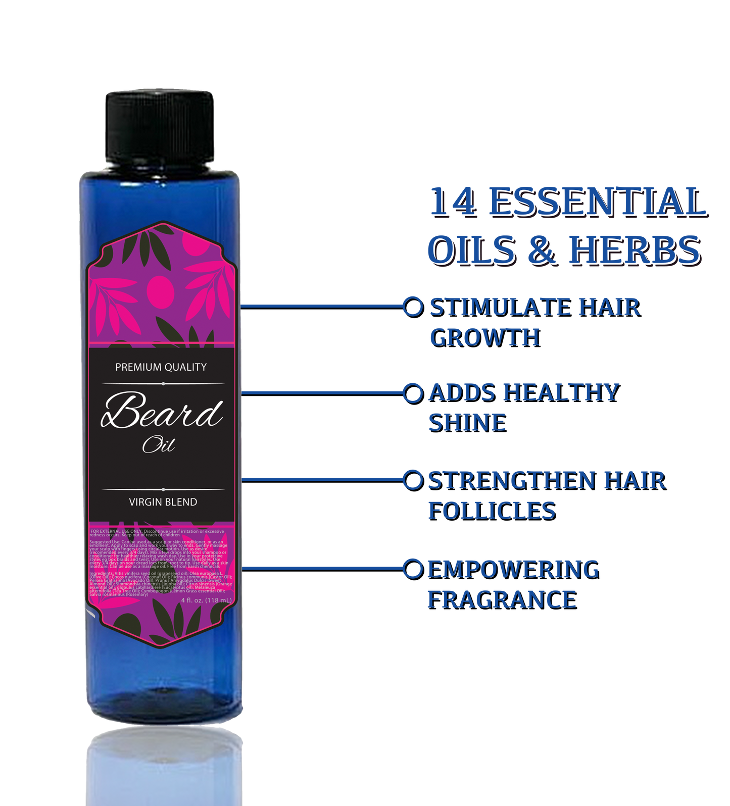 Vegan Beard Growth Oil Treatment | Habbie Beauty Supplies - Habbie Enterprise