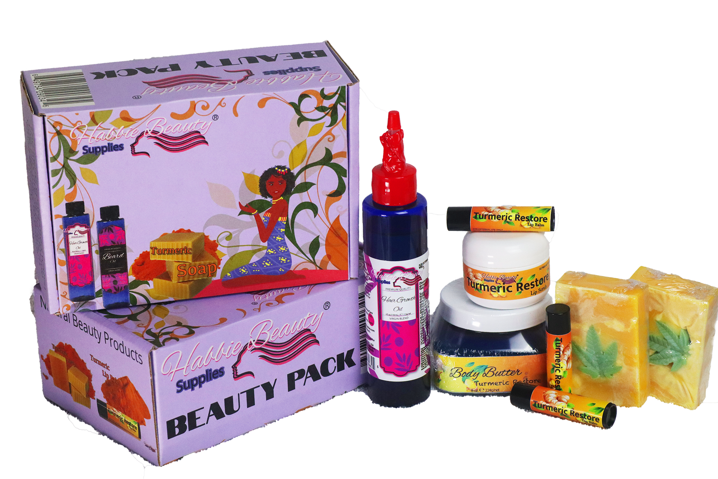 Turmeric Restore Beauty Pack | Turmeric & Hemp Restore | Habbie Beauty Supplies - Habbie Enterprise
