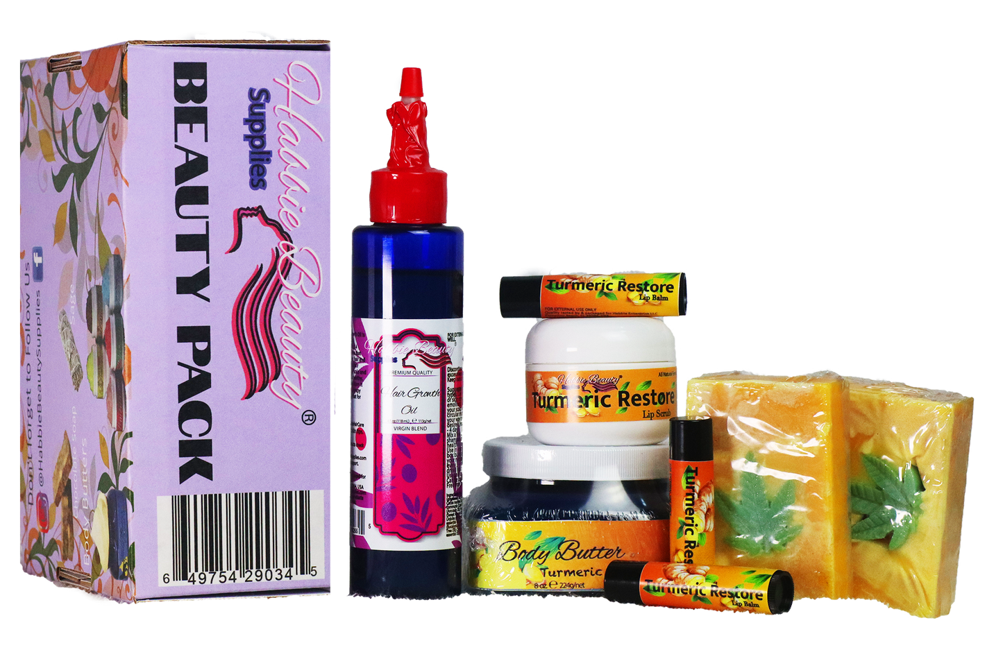 Turmeric Restore Beauty Pack | Turmeric & Hemp Restore | Habbie Beauty Supplies - Habbie Enterprise