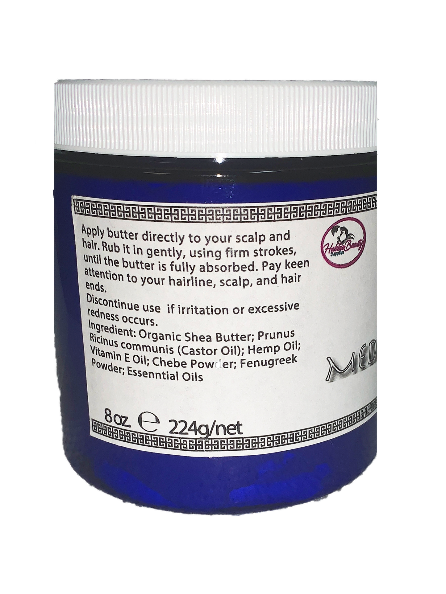 Medusa Hair Butter | Healthy Hair Butter | Protective Cream | Chebe & Fenugreek Hairdress | Curl Cream with Essential Oils Shea Butter and Castor Oil | Dry Hair and Scalp | Habbie Beauty - Habbie Enterprise