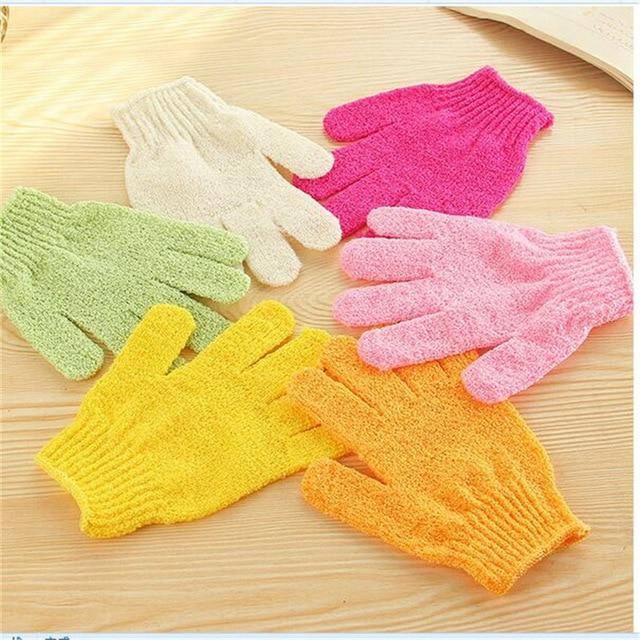 Exfoliating Bath Gloves | Face & Body Exfoliating Glove | Random Color |Skin Rubbing Mitt |nShower Scruber | Nylon Glove | Habbie Beauty - Habbie Enterprise