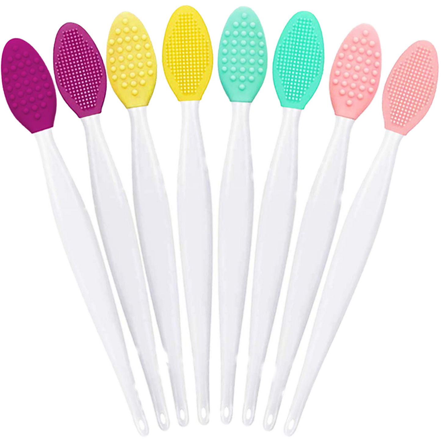 Lip Scrub Brush,2 in 1 Double-Sided Silicone Exfoliating Lip Brush Tool for Smoother and Fuller Lip Appearance (4PCS) | Habbie Beauty - Habbie Enterprise