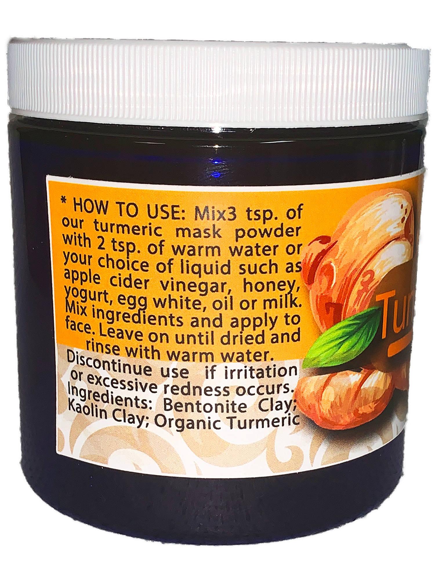 Turmeric Restore Clay Mask | Skin Balancing Mask with Turmeric and 100% Natural Calcium Bentonite Clay | Deep Pore Cleansing Facial & Body Mask | All-Natural Face Mask for Acne | Remove Toxins | Circulation Booster | Detox Clay Face Mask Made in USA - Habbie Enterprise