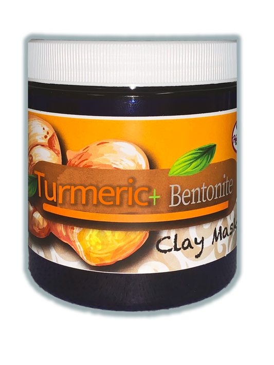 Turmeric Restore Clay Mask | Skin Balancing Mask with Turmeric and 100% Natural Calcium Bentonite Clay | Deep Pore Cleansing Facial & Body Mask | All-Natural Face Mask for Acne | Remove Toxins | Circulation Booster | Detox Clay Face Mask Made in USA - Habbie Enterprise