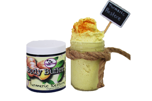 Whipped Turmeric & Sugar Body Buffer | 100% Organic | Habbie Beauty Supplies - Habbie Enterprise