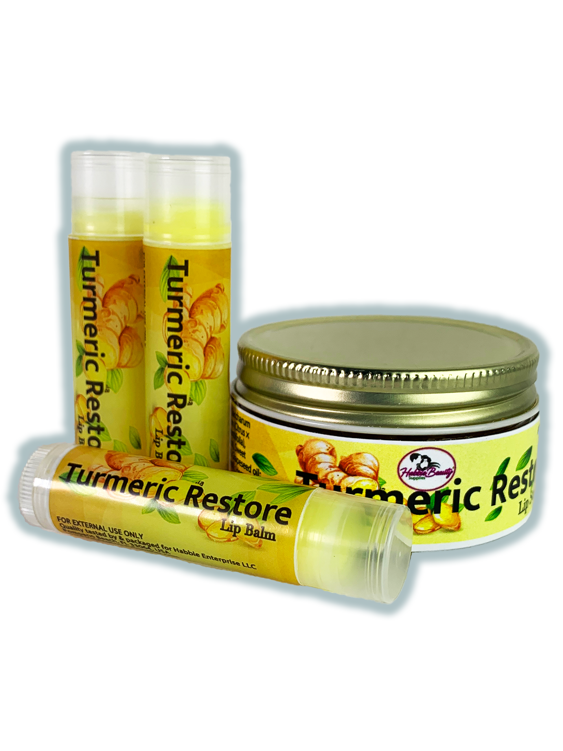 Turmeric Lip balm (3 Pack) Certified Organic | Habbie Beauty Supplies - Habbie Enterprise